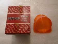 AUSTIN / MORRIS J4 VAN AMBER LENS  LUCAS L555/6 - NEW OLD STOCK