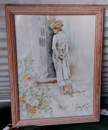 Framed signed print - framed, "miss