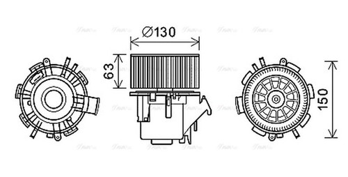 Ava blower fan rt8599 - blower, for