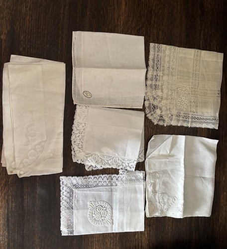 Vtg lot handkerchief - 6, hanky
