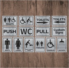 Toilet Door Aluminium Sign