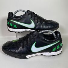 Nike T90 Shoot III Trainers UK 9 Black Green Shoes Astro Turf 2010