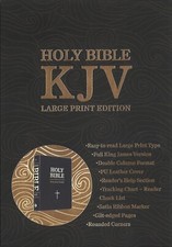 King James Version Large Print Bible (Black)