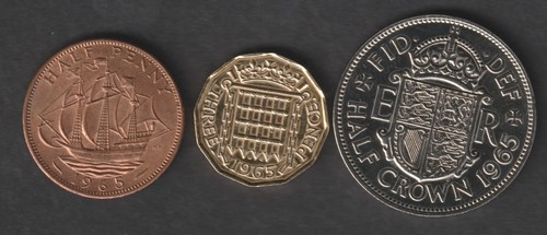 Coin collection halfpenny - coin,