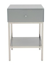 Glass Mirror Bedside Table