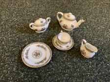 Coalport Ming Rose Miniature Tea Set, 6 Pieces, 2 Lids, Bone China