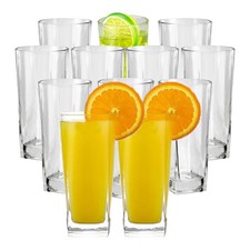 Set of 6 Clear Glass Tall