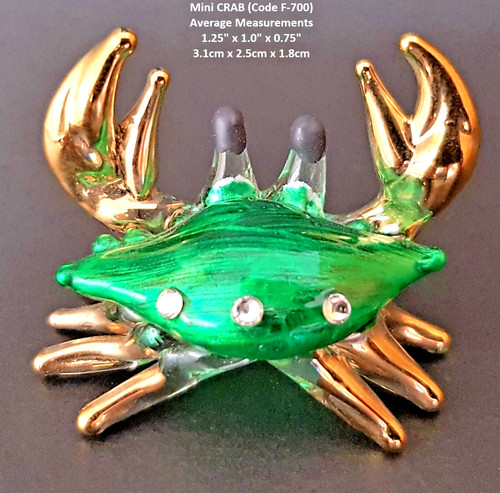 Miniature glass crab - miniature, exquisite