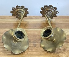 Pair Brass Wall Candle Sconce