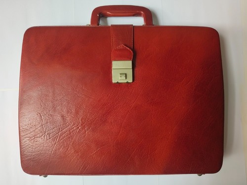 Italian made leather attaché - leather,