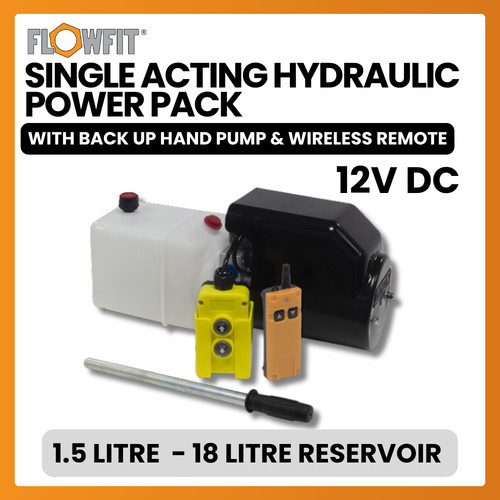 24v single acting - single, hydraulic