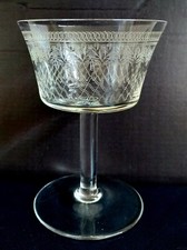 Edwardian c.1910 Greek Key edged Cordial Glass