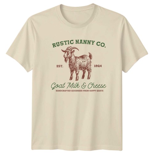 Rustic nanny goat - rustic, t-shirt