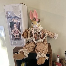 House Of Lloyd Wendy Wabbit Easter Bunny Rabbit Soft Body Ceramic Porcelin Head