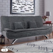 Large Sofa Bed Couch Settee Bed Living Room Sofa Armchair 2-3 Seater Grey