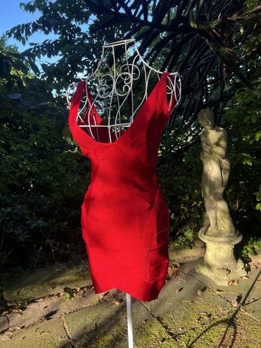 Red bandage bodycon mini dress - bodycon,