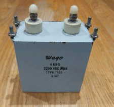 Wego Type 7665 4μF 4MFD 2000VDC Capacitor Oil-Filled