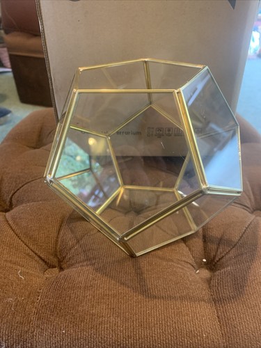 New 15cm glass geometric - glass,
