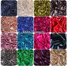 Shiny Crepe Back Satin Fabric 58”wide Dress Bridal Lining Crafts 38 colours