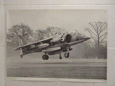 PLAISTOW PICTORIAL POSTER NO 5. HAWKER SIDDELEY HARRIER GR MK1 FIGHTER JET PLANE