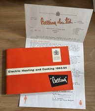 1960's BELLING COOKER ELECTRICAL OVEN HEATING Brochure 1963 Fire & LETTER
