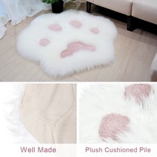 Plush Cat Paw Rug & Cushion -
