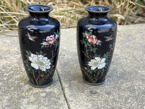 Pair japanese cloisonné - of,