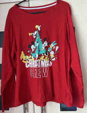 Primark Disney Red Mickey Mouse Christmas Crew Pyjamas Size XL 18 - 20 New