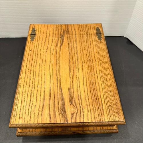 Antique oak slant - antique, slant-top