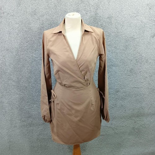 Plt camel woven mini dress - plt,