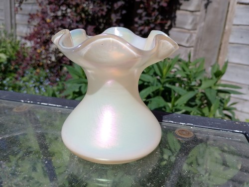 Antique kralik glass vase - kralik,