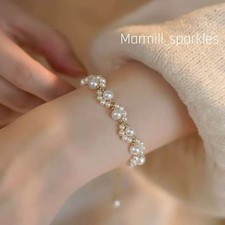 Gold Plated Pearl Bracelet