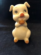 Retro ceramic pig ornament. Made in Taiwan 