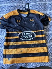 Wasps Signed Rugby Shirt. Size