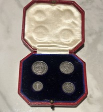 Edward VII 1906 Silver Maundy Set 4d, 3d, 2d & 1d : nUnc in original dated case