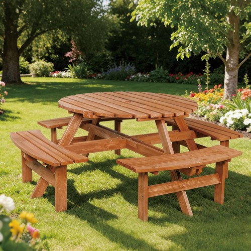 Garden picnic table - picnic, wooden