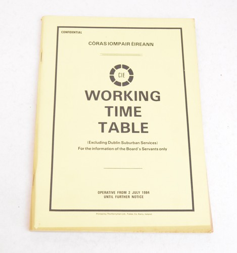 Railway working timetable - railway,