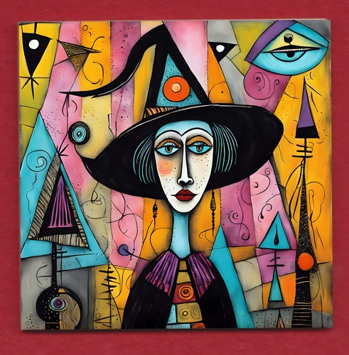 Multi colour witch ceramic - colour,