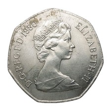 1980 Elizabeth II 50p Coin