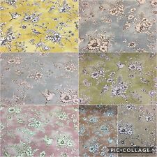 SMD iLiv FINCH TOILE Floral/Bird Cotton Fabric,Upholstery/Curtains/Cushion/Craft