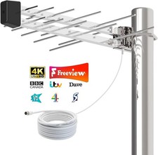 Outdoor TV Aerial Long Range – Digital HDTV Antenna for 4K/1080P Freeview Channe