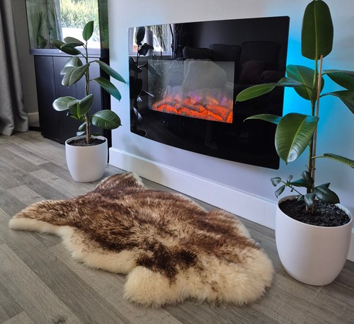 Natural sheepskin rug brown - sheepskin,