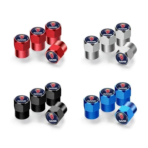 Saab chrome metal tire valve - saab,