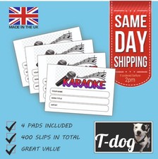 Karaoke Request Slips Pads of 100 x 4