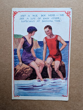 OLD POSTCARD ARTIST SEASIDE