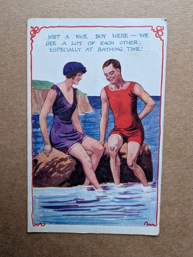 Old postcard artist - old,