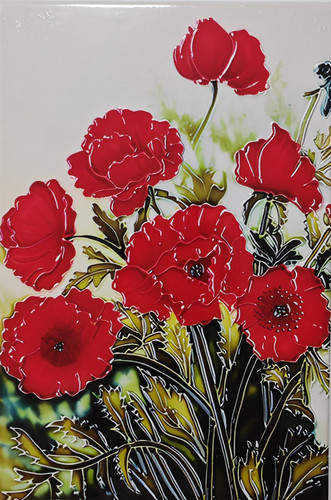 Red poppies tile picture - poppies,