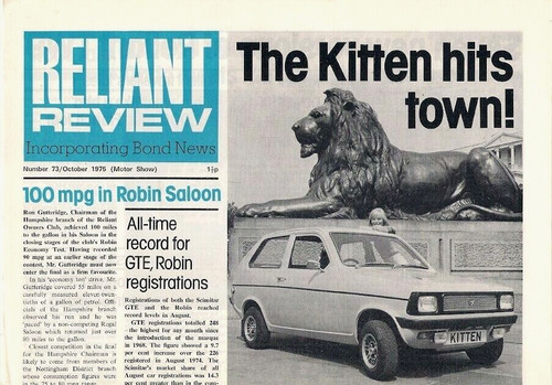 Reliant review october 1975 - october,