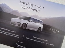 ZEEKR 009 Electric Car Introductory Brochure c2024. Singapore Dealer.