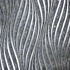 Wave Striped Wallpaper Roll for Living Room Modern Feature Textured Wall Paper,U